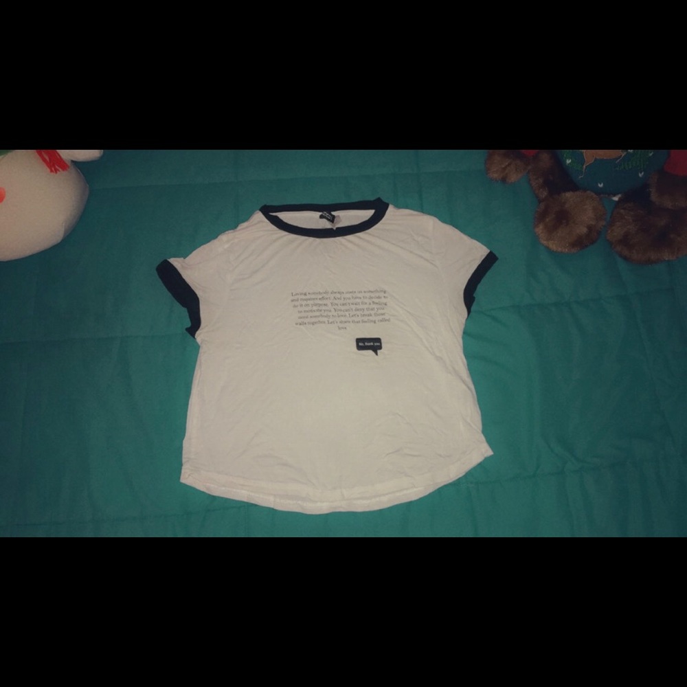 White graphic tee